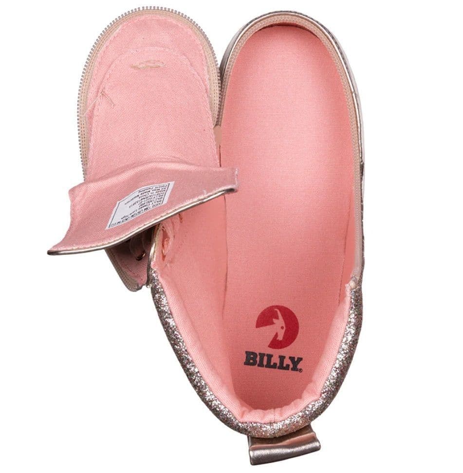BILLY FOOTWEAR (KIDS) - HIGH TOP ROSE GOLD UNICORN SHOES